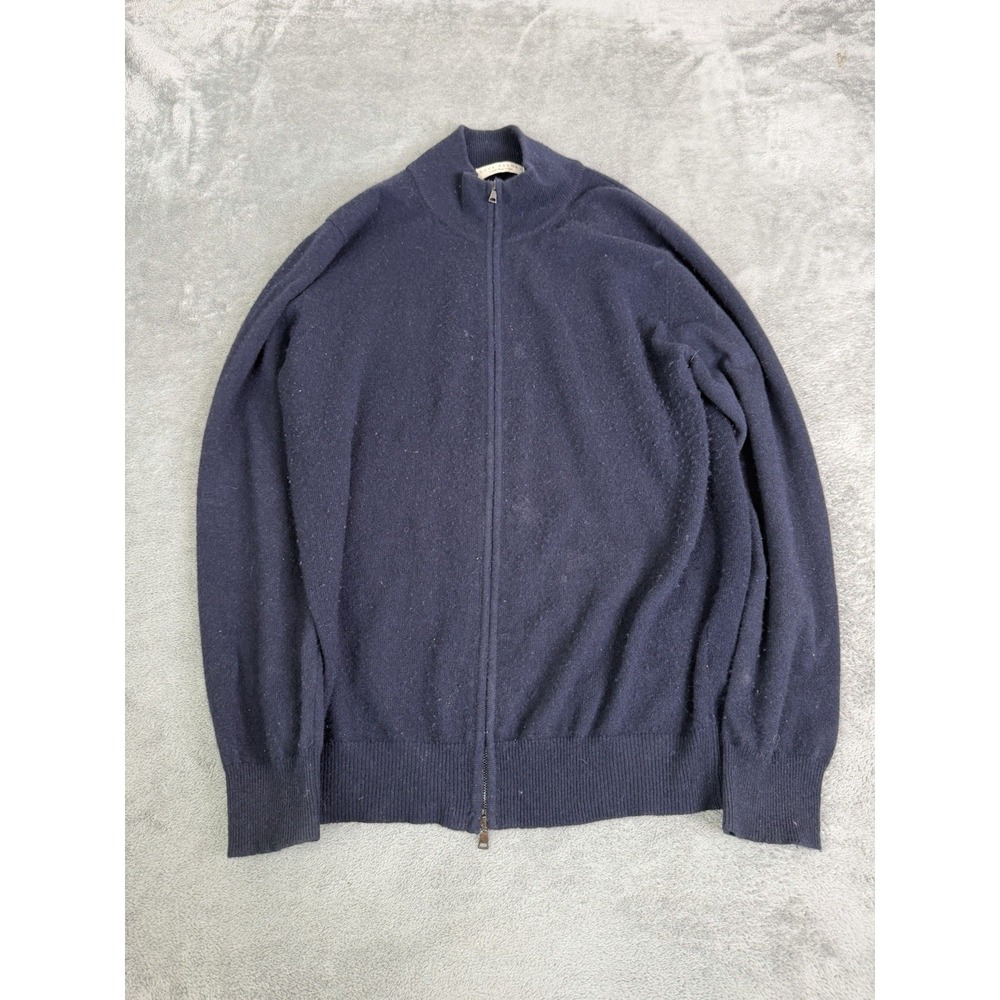 Luca Faloni Full Zip Cashmere Sweater Men's Size Medium Blue Made In Italy
